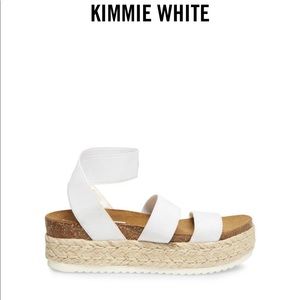 Steve Madden White Platform Kimmie Sandals